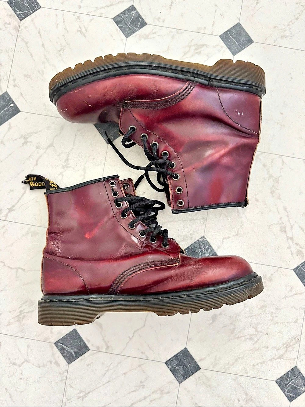 Dr. Martens 1460 Leather Lace-Up Boots Burgundy